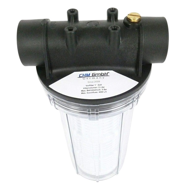 Wasserfilter 2 l für HWW schwarzer Deckel, 6000 l/h