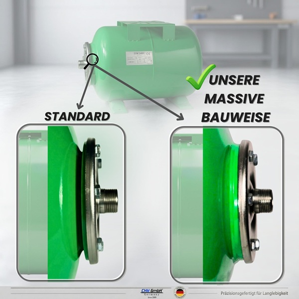 Membrankessel CF 50 L Stahl horizontal max. 8 Bar