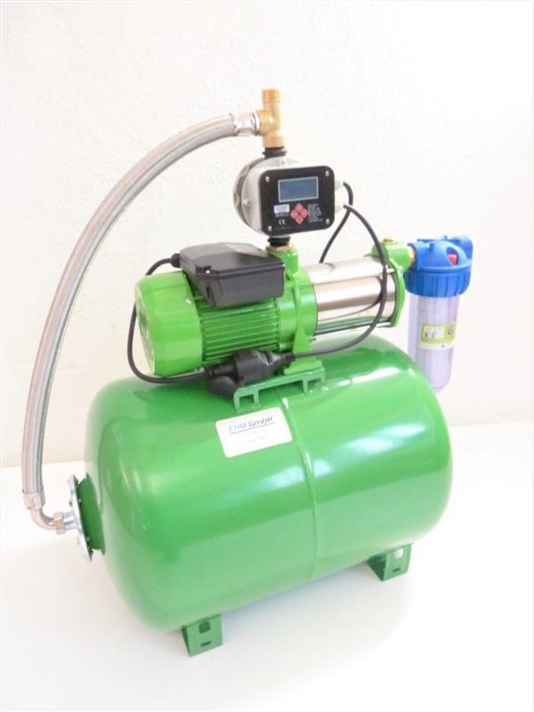 Hauswasserwerk HMC 170 5-SH, Drucktank 150l Stahl, CH 20, Panzerschlauch 100 cm, Wasserfilter