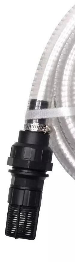 Saugschlauch 1 " transparent, Anschluss Kunststoff, 15 m