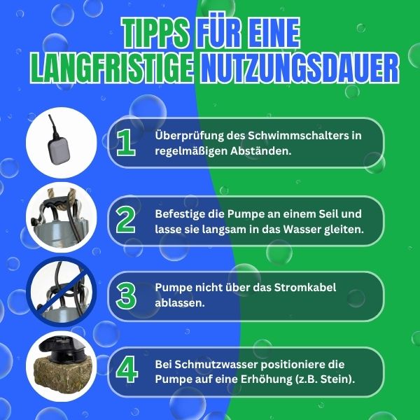 Schmutzwasserpumpe Magnum 4500 mit C-Schlauch 20 m