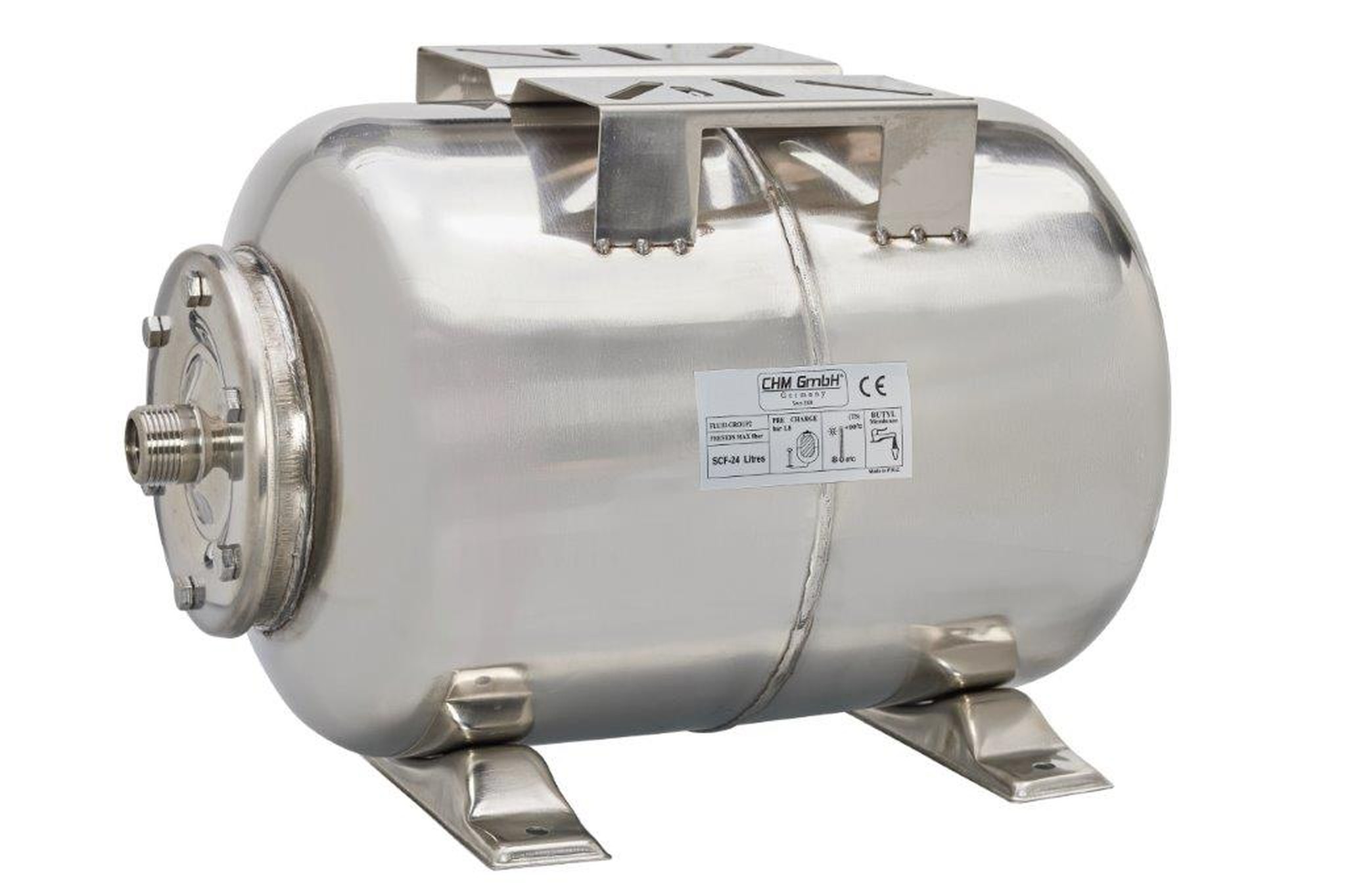 Tiefbrunnenpumpe 3,5" 4800 l/h 6,1 mit Inverter und 24 L Edelstahl Tank