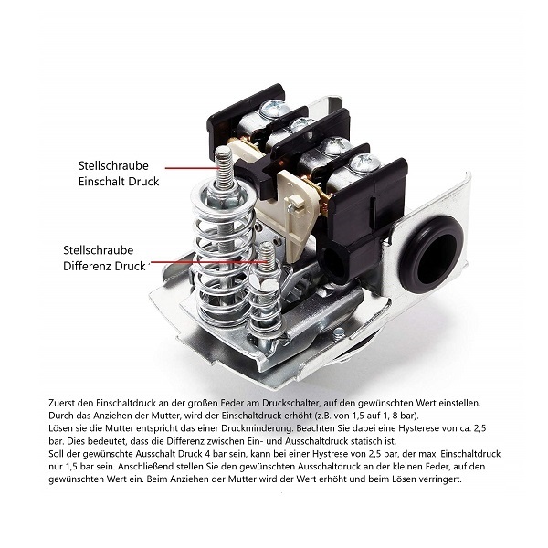 Hauswasserwerk JPG 13007 5P SCF 50 L DS Set PS 02 verkabelt