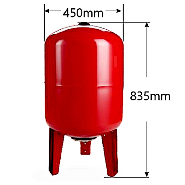 Membrankessel TVT 100 L Stahl 10 Bar vertikal Membrankessel TVT 100 L Stahl 6 Bar vertikal