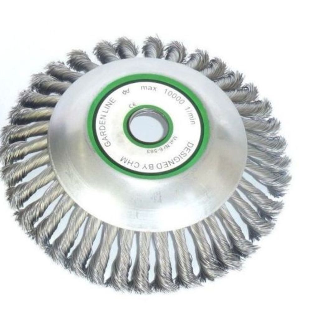 Unkrautbürste gezopft mit Reduzierring 20 mm