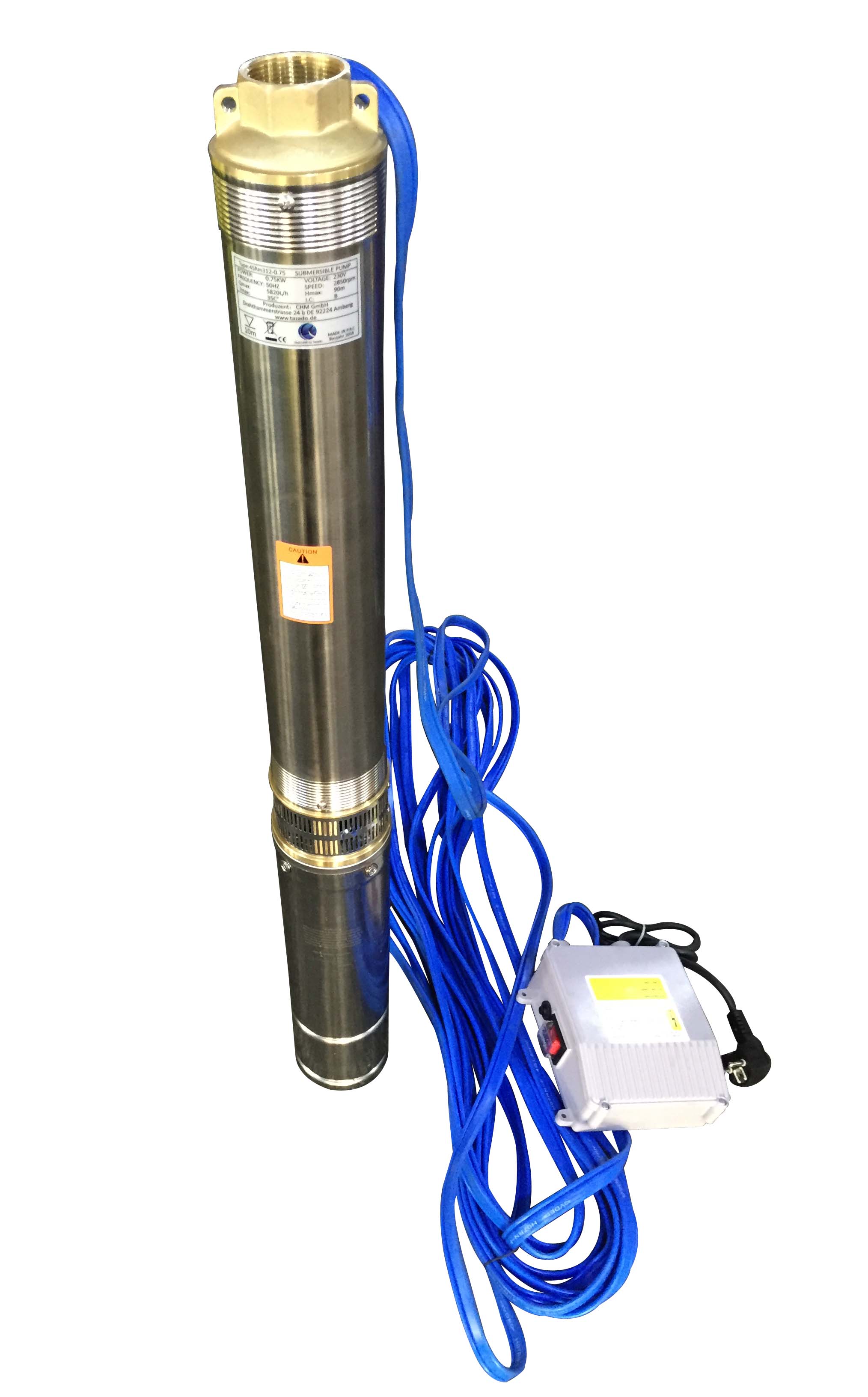 Brunnenpumpe 3 Zoll 75QJD 370 Watt + DSK 5