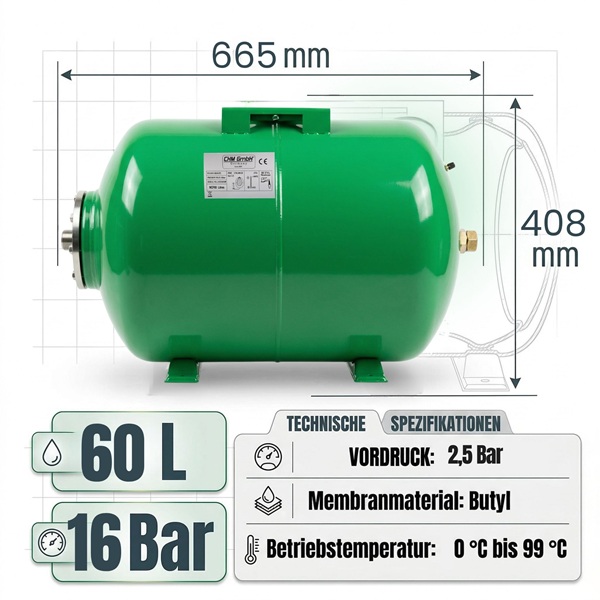 NCF 60 Liter Stahl max.16 Bar