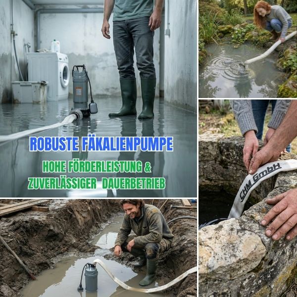 Schmutzwasserpumpe Magnum 4500 mit C-Schlauch 20 m