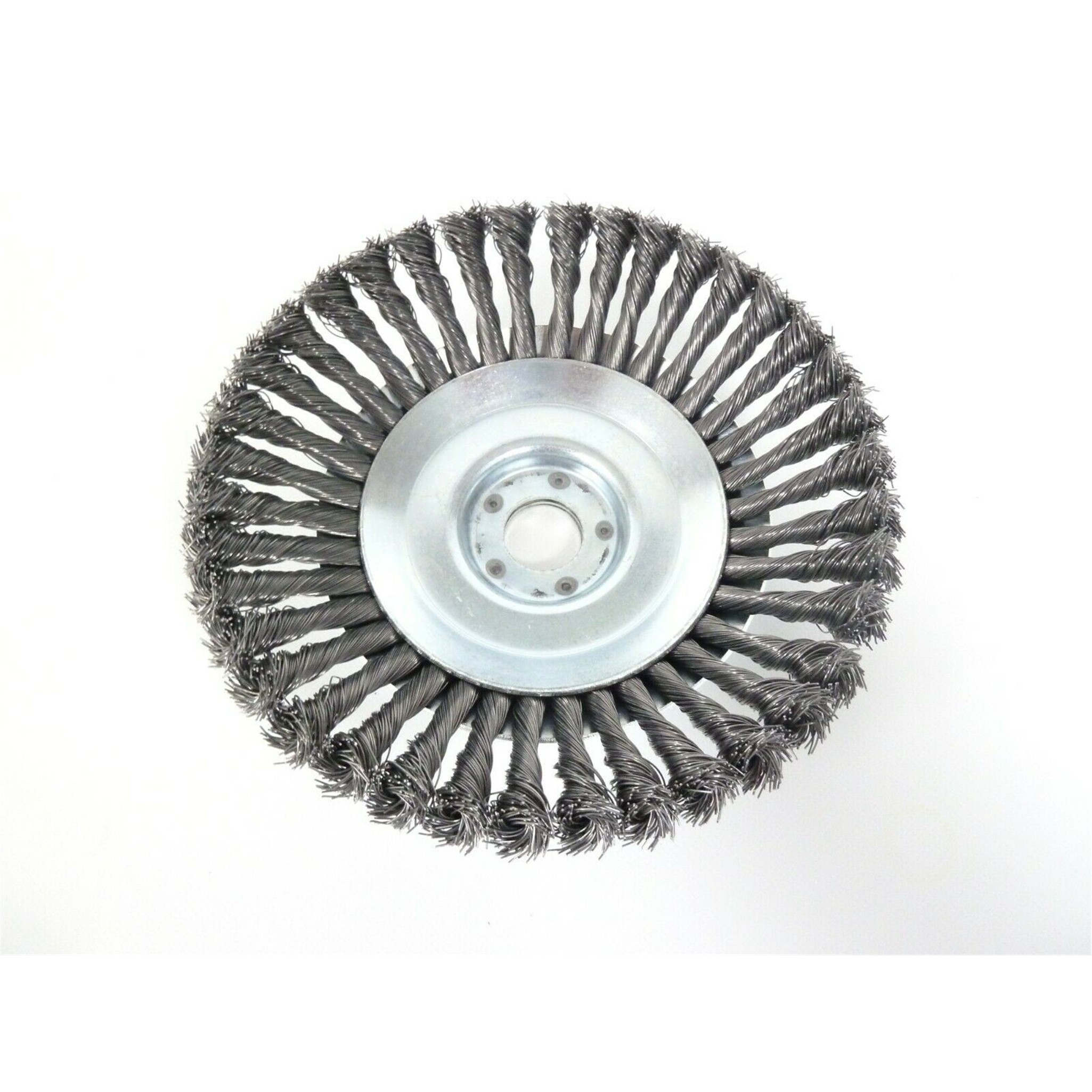 Unkrautbürste gezopft mit Adapterset M 10 und Reduzierring 20 mm