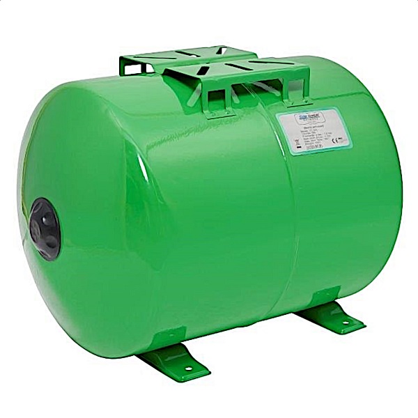 Drucktank CF 50 l Stahl 8 Bar mit Druckschalterset und Panzerschlauch 60 cm