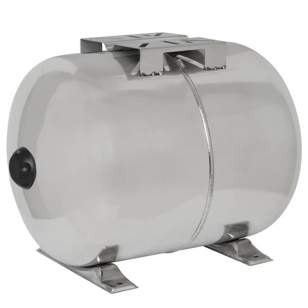 Drucktank 50 l Edelstahl 8 Bar , Druckschalterset und Panzerschlauch 60 cm