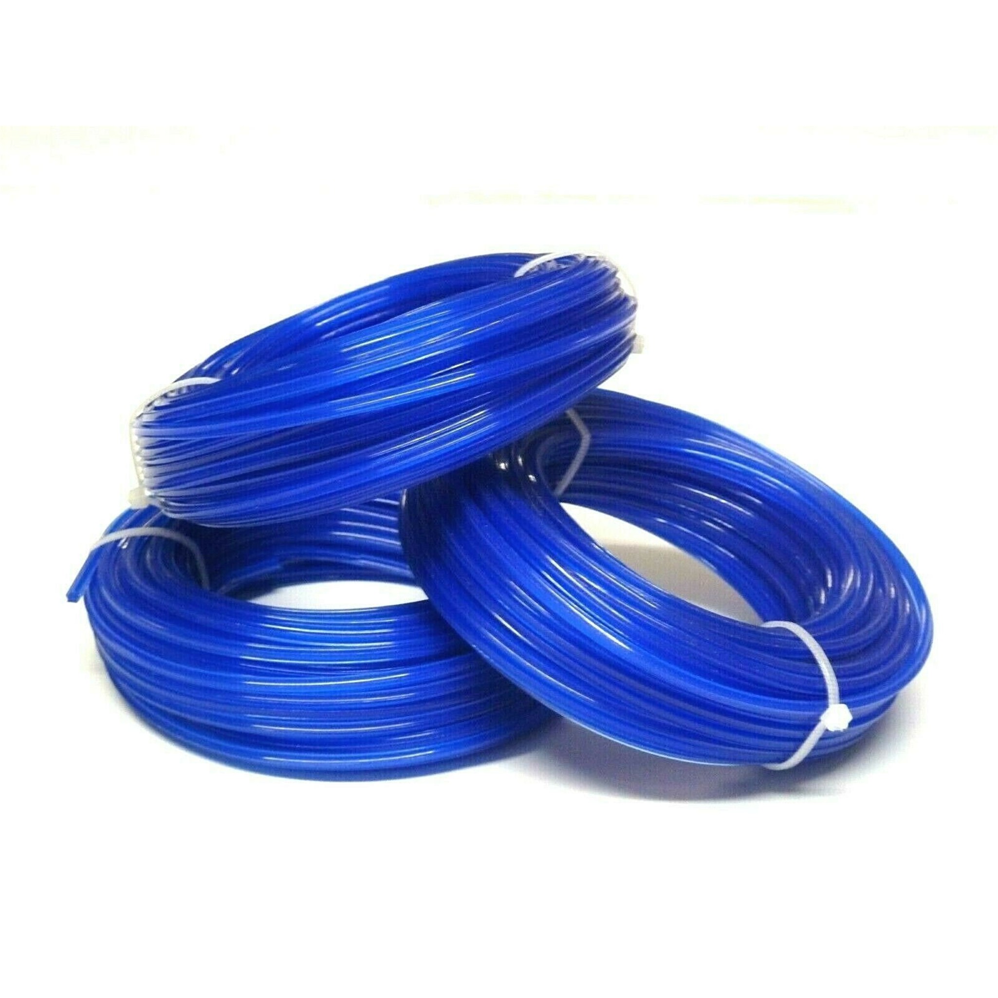 Fadenkopf silber +  3 X Ersatzfaden blau 2,65 mm  X 15 m, sechskant