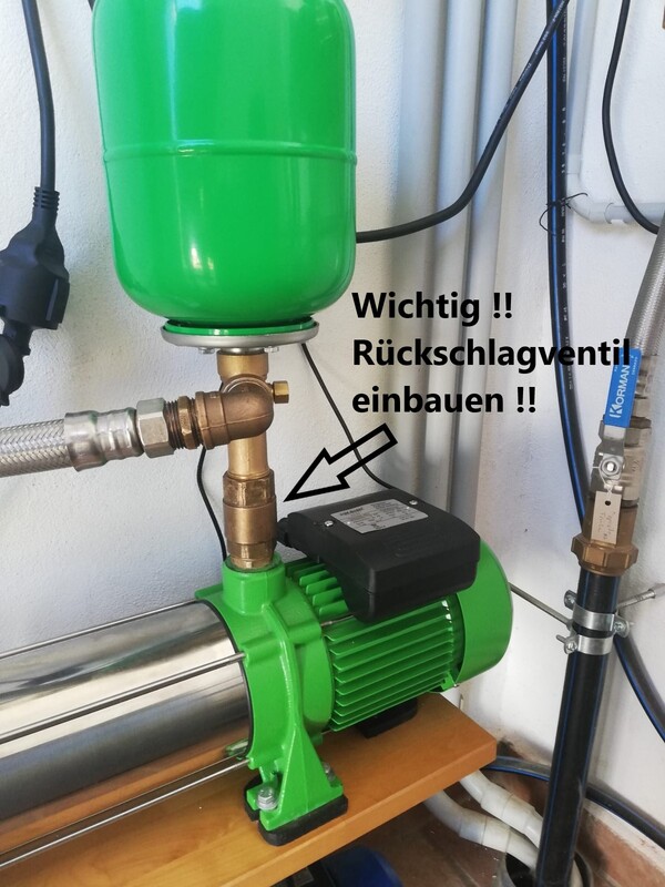 Kreiselpumpe 8 SC mit Inverter und 5 Liter Ausdehnungsgefäß