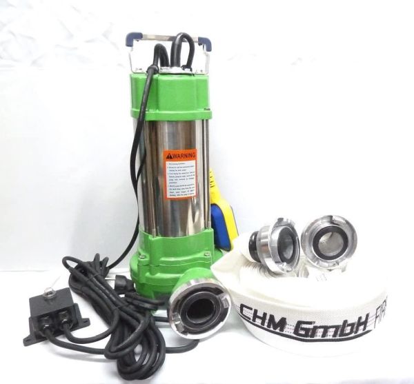 Schmutzwasserpumpe V 1500 C mit  2" C-Schlauch 30m