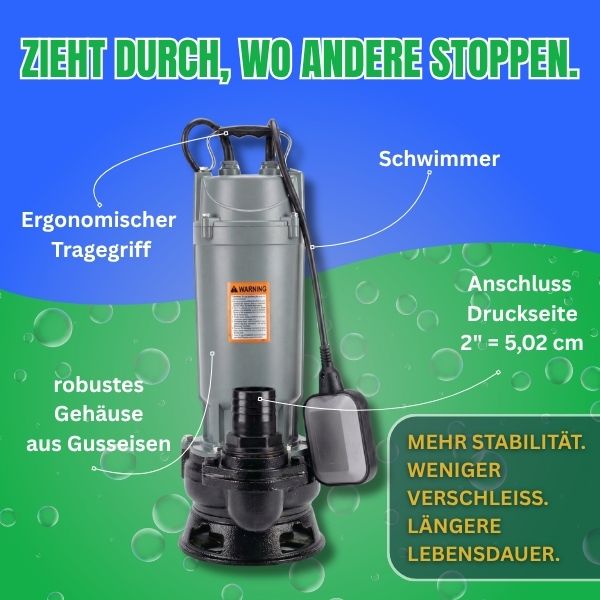 Schmutzwasserpumpe Magnum 4500 mit C-Schlauch 20 m