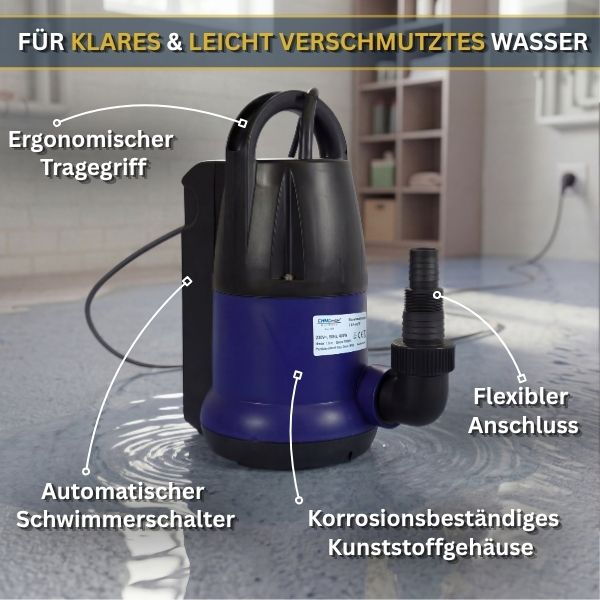 Tauchpumpe CSP-407P integrierter Schwimmwerschalter