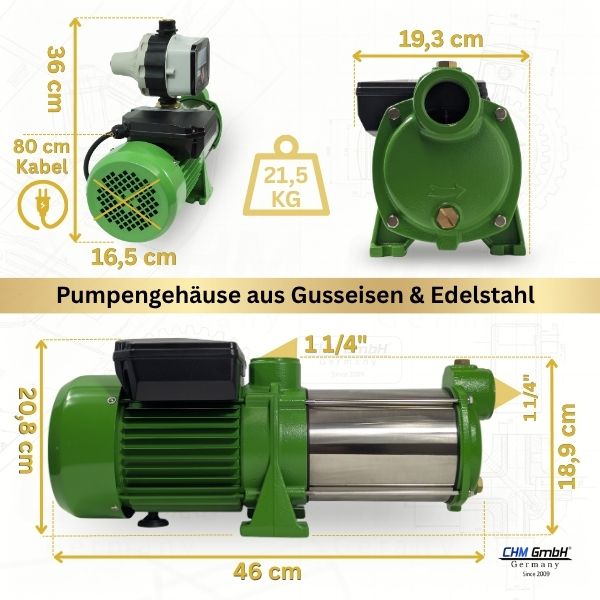 Kreiselpumpe HMC 170-5SH + Drucksteuerung  CH 20