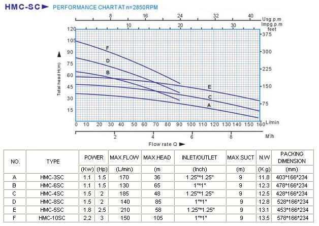 Kreiselpumpe HMC 10 SC 1,25 Zoll + Drucksteuerung CH 18