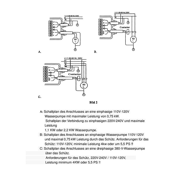 Pumpensteuerung EPC 12 max. 2,2 KW