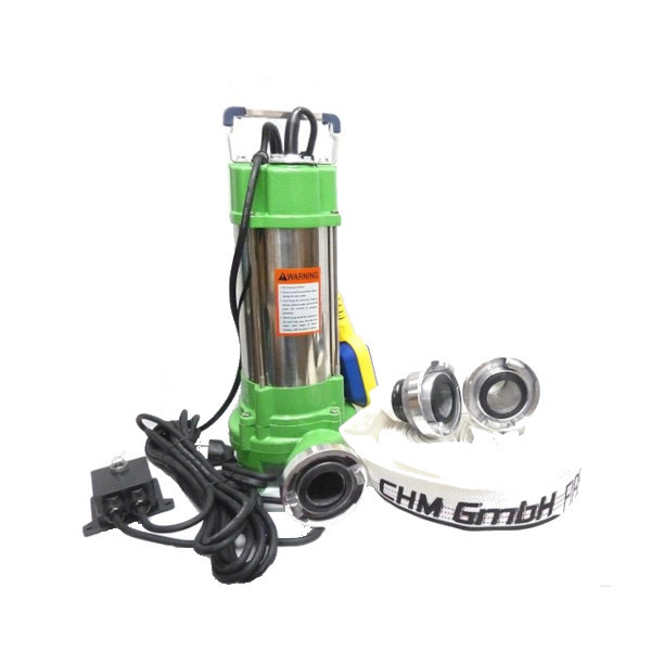 Schmutzwasserpumpe V 1500 C mit  2" C-Schlauch 20m