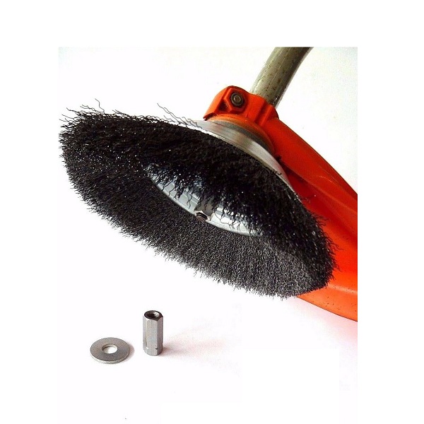 CHM GmbH® Unkrautbürste für STIHL Motorsense 200 x 25,4 mm m. Adapterset für M 10 Gewinde