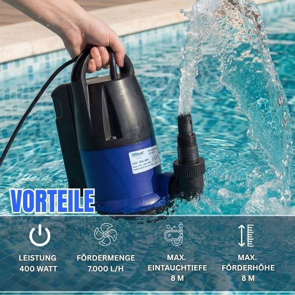 Tauchpumpe CSP-407P integrierter Schwimmwerschalter