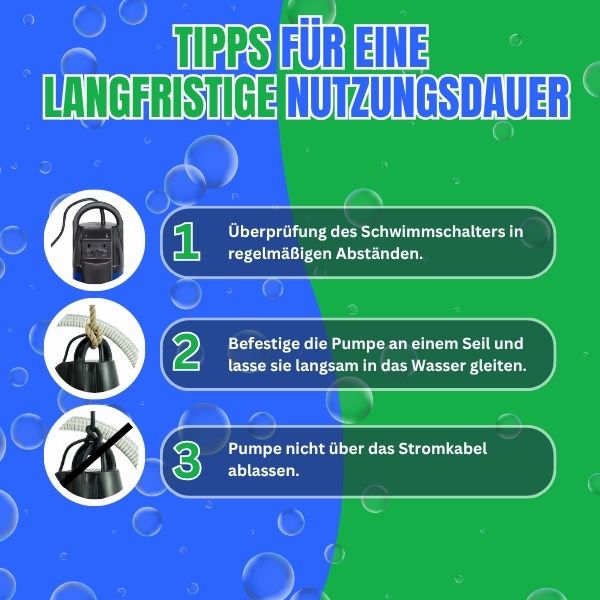 Tauchpumpe CSP-407P integrierter Schwimmwerschalter