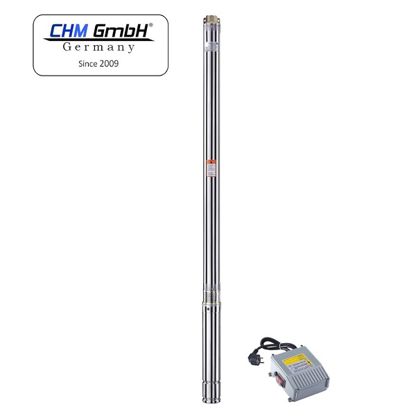 Tiefbrunnenpumpe 2 SDM 0,7/38, 15 m Kabel, 0,37 KW