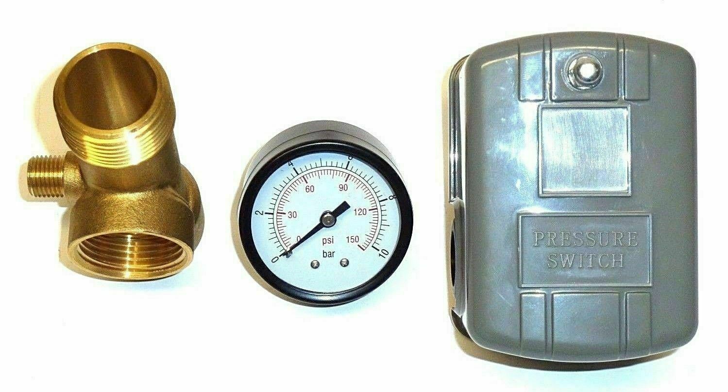 Drucktank 24 l Stahl, Druckschalterset und 50 cm Panzerschlauch