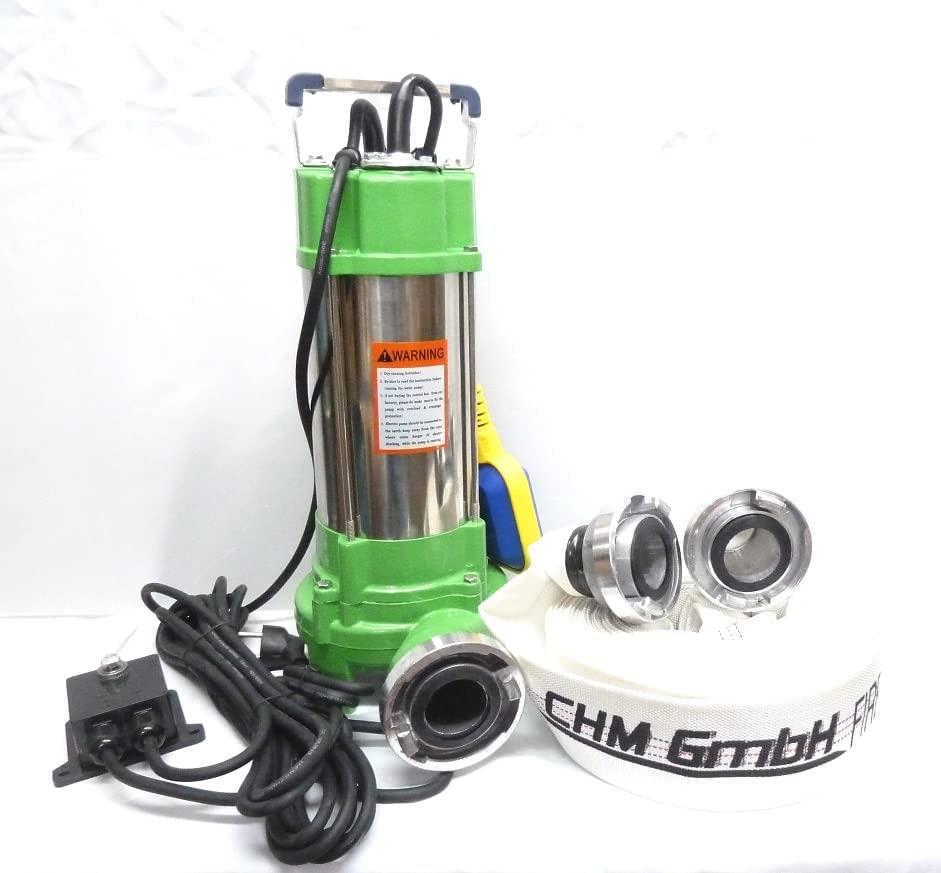 Schmutzwasserpumpe V 1500 C mit  2" C-Schlauch 30m