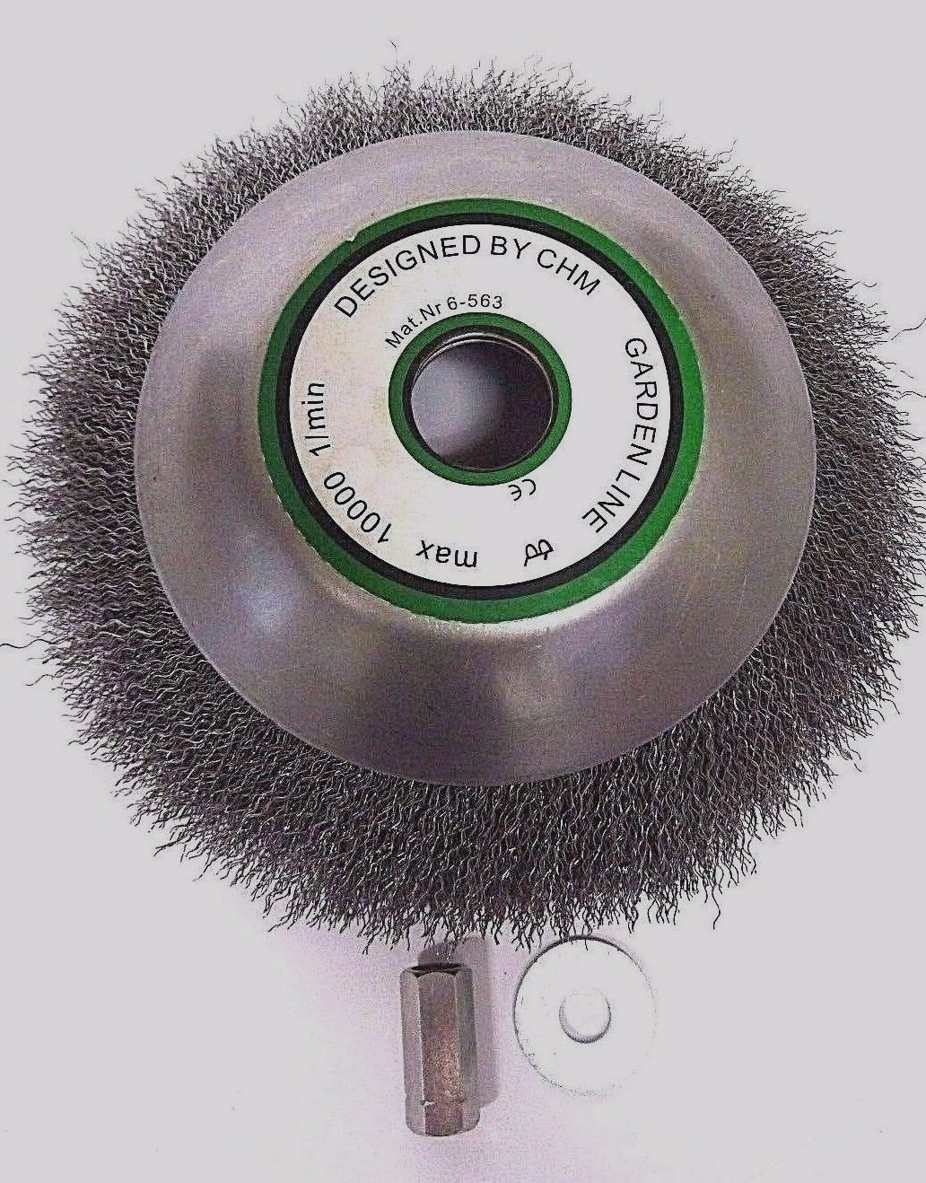 Unkrautbürste soft mit Adapterset M 8 und Reduzierring 20 mm