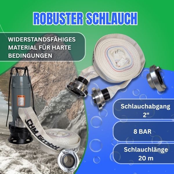 Schmutzwasserpumpe Magnum 4500 mit C-Schlauch 20 m