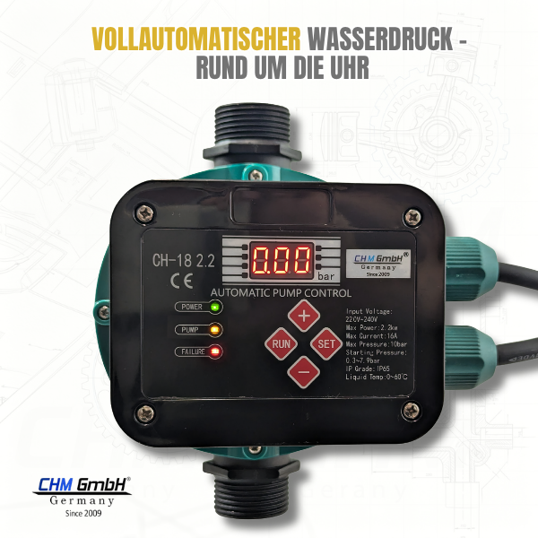 Pumpensteuerung CH 18 S, 2,2 KW mit Ausschaltdruck