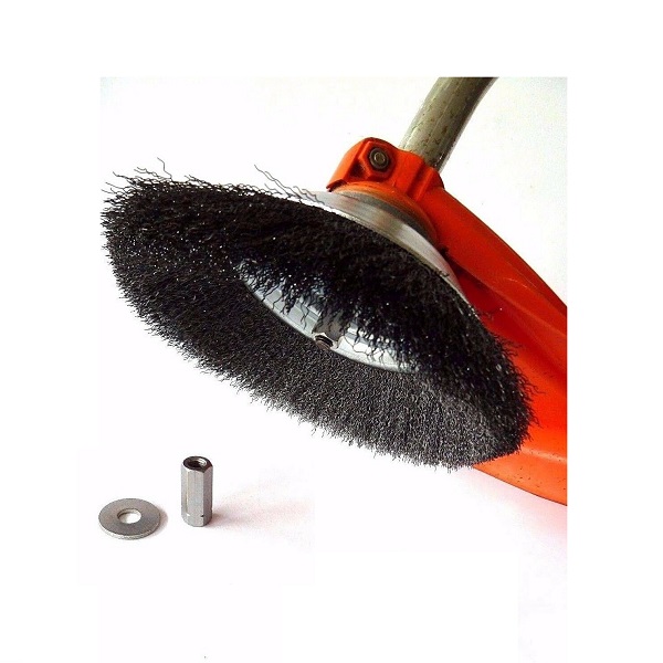 Unkrautbürste soft mit Adapterset M 10 und Reduzierring 20 mm