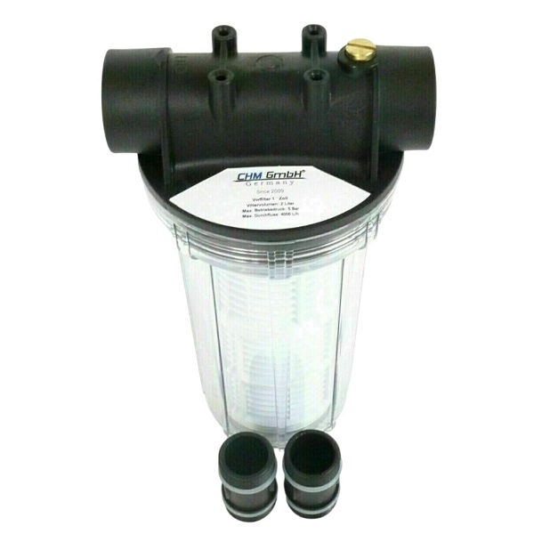 Wasserfilter 2 l für HWW schwarzer Deckel, 6000 l/h