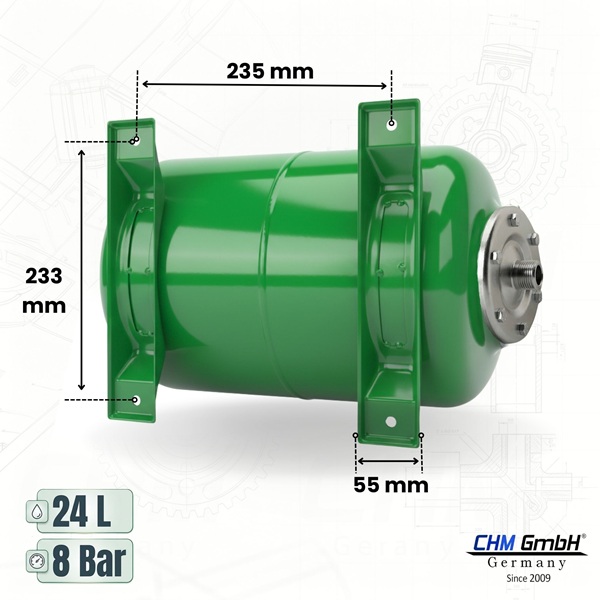 Membrankessel CF 24L stahl max.8 Bar