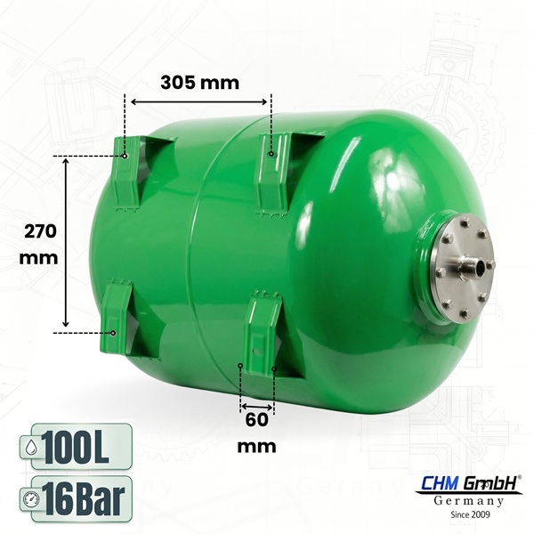 Membrankessel NCF 100 Liter Stahl max. 16 Bar