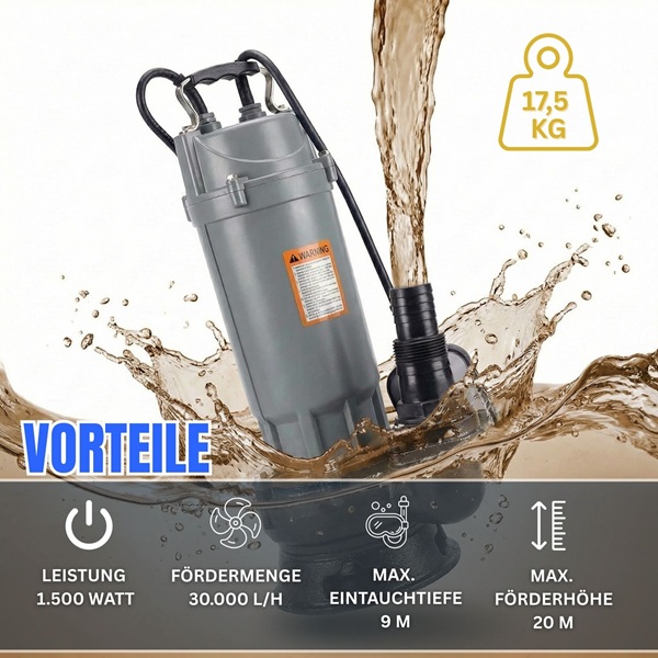 Schmutzwasserpumpe Magnum 4500 WQD 1500