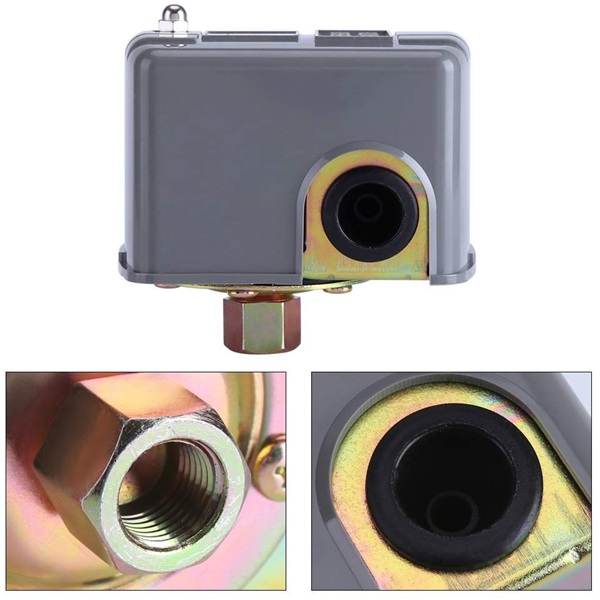 Drucktank 50 l Edelstahl 8 Bar , Druckschalterset und Panzerschlauch 60 cm