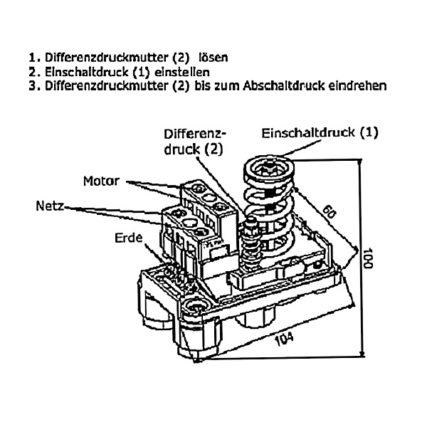 Druckschalter Set PC-2B