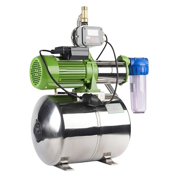 Hauswasserwerk HMC 170 5-SH, Drucktank 50l Edelstahl, CH 20, Panzerschlauch 80 cm, Wasserfilter