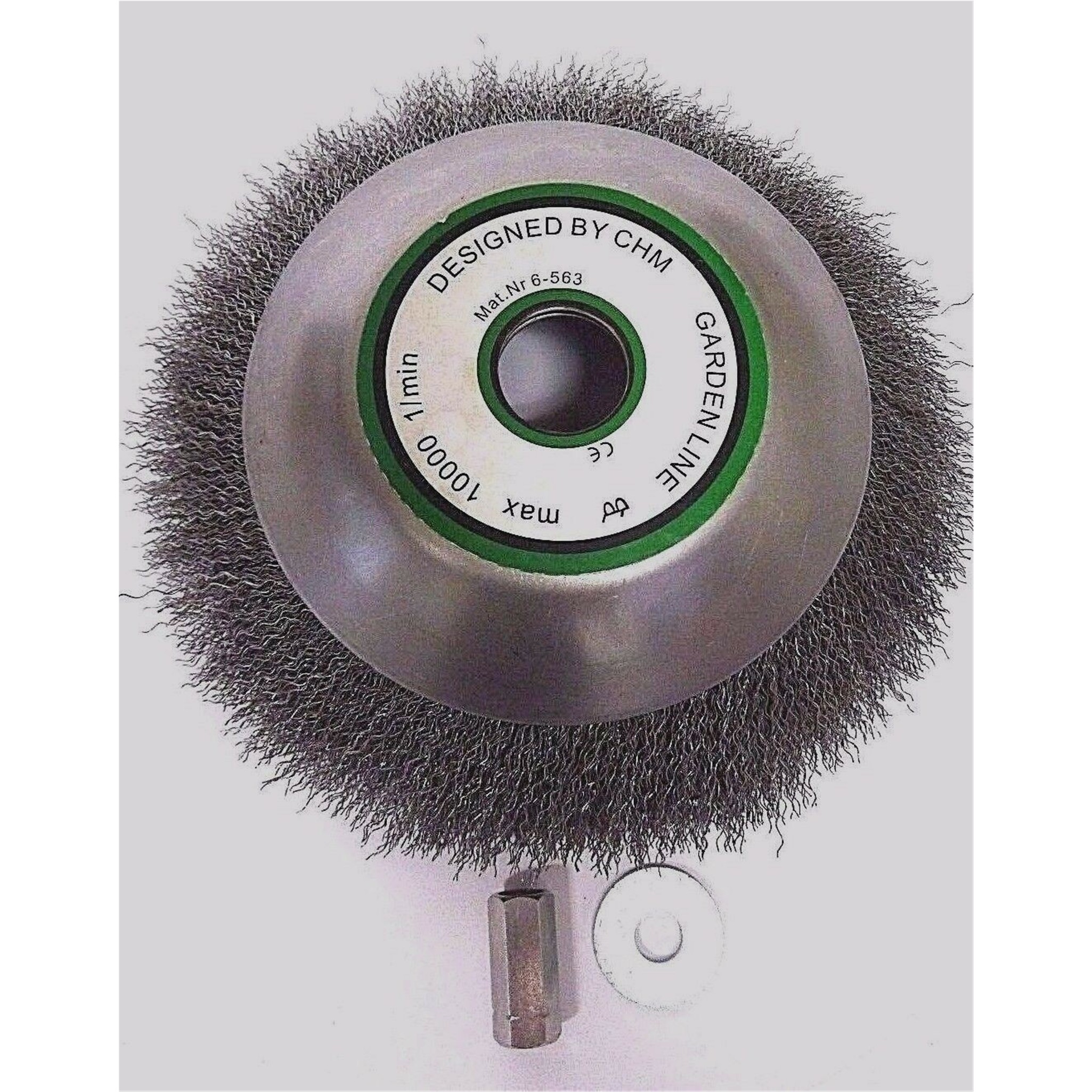 Unkrautbürste soft mit Adapterset M 8 und Reduzierring 20 mm